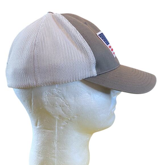 Columbia PFG Fish Flag Mesh Trucker Hat Outdoor Gorpcore Summer Americana July 4 - Picture 4 of 11
